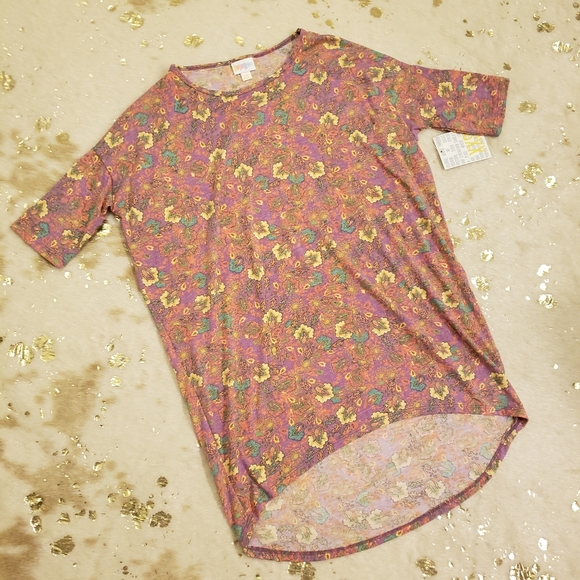 LuLaRoe Tops - NWT LulaRoe XXS Floral Oversized Irma Tunic Top